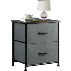 Gray Bedside Tables WLIVE Nightstand Dresser Bedside Table 11.8x17.7"