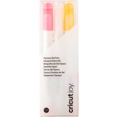 Vita Markers Cricut Opaque Gel Pen Set vit, rosa, orange medium punkt 1,0 mm 3 pack för en Glädj, Multi, 3 st