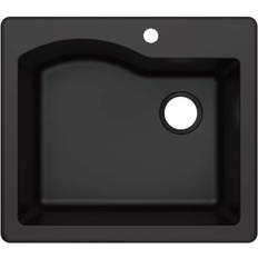 Kitchen Sinks Kraus KGD-441 Quarza 25-inch Dual Mount Single Bowl Granite Kitchen