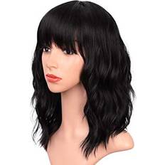 Entranced Styles Curly Bob Wig Black 14 inch