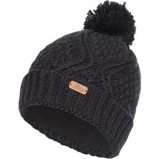 Trespass Womens Knitted Bobble Hat Zyra - Black