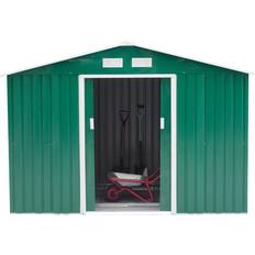 OutSunny Sheds OutSunny 6FT Outdoor Storage Shed Door Galvanised Metal Green - Green (Building Area )