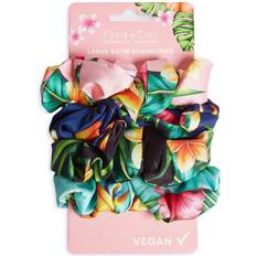 Flora & Curl Large Satin Scrunchies 4 Pack