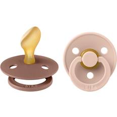 Bibs Nappar Bibs Colour Latex Size 2 Anatomical Blush/Woodchuck 2-pack