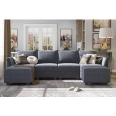 Honbay Modern U-Shape Sectional Sofa 112.2" 4 Seater