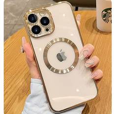 Iphone 14 pro max camera protector Magnetic Clear Case with Camera Lens Protector for iPhone 14 Pro Max