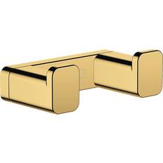 Hansgrohe Handtuchhaken Hansgrohe AddStoris Doppelhaken Polished Gold