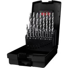 Ruko 259214RO HSS-G Twist drill bit set 19-piece DIN 338 Triangular shank 1 Set