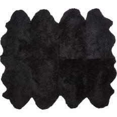 Natures Collection Premium krøllet Lammeskind 180x214 Sort