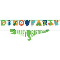 Amscan Kæmpe banner 'Dino Party' og 'Happy birthday' 230cm