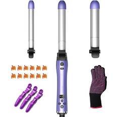 Curling Irons Lyealion Beach Wave Rotating Hair Curling Iron-3