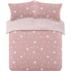Dreamscene Star Printed Patterned Thermal Teddy Fleece Duvet Cover 53.9x78"