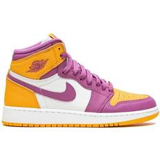 Purple Shoes NIKE Air Jordan 1 Retro High OG - University Gold/White/Light Bordeaux