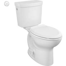 American Standard Toilets American Standard 215AA709.020 Exposed Trapway Cadet Touchless 2-Piece 1.28 GPF Single Flush Elongated Toilet (Seat Not Included) White