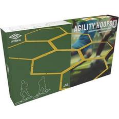 Agility hinder Dunlop Umbro Koordinationsstege – Ø 57,5 cm – 6 sexhörningar inkl. kontakter – fotbollsträningstillbehör – agility-hinder –