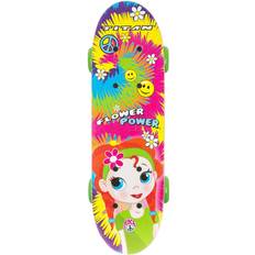 Complete Skateboards Titan 17 In. Flower Power Princess Girls Complete Skateboard Multi-Color