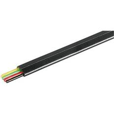 Pro Telefonkabel 100 meter (4pin Sort) Fladt