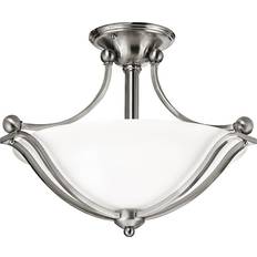 Vetro Lampade da soffitto Hinkley Bolla 2-Light Semi-Flush - Brushed Nickel Lampada a Sospensione