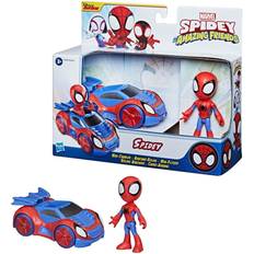 Spider-Man Coches Spidey Con Bólido Arácnido Figura Marvel Spidey And His Amazing Friends 3 Años