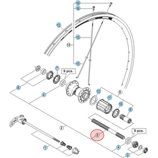 Shimano bak racer, M10x141mm