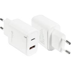 Connection USB-Schnellladegerät 20W 2-Port USB-C/A PD weiß