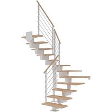 Lofttrapper Dolle Dubai Halvsving Hvid 9016-DESIGN 238-294 cm