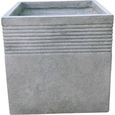 Square pots for plants Kante 17.7" 17.7" 17.7" Lightweight Modern Square Concrete Ideal for Succulent Ficus Natural