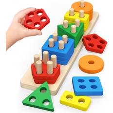 Non-Toxic Shape Sorters PEBIRA Recognition Stacker Shape Sorter