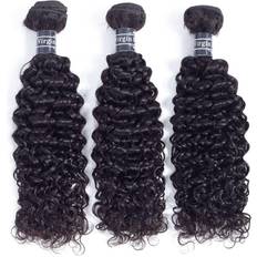 Kinky curly Amella Brazilian Virgin Kinky Curly Hair Weave Natural Black 3-pack