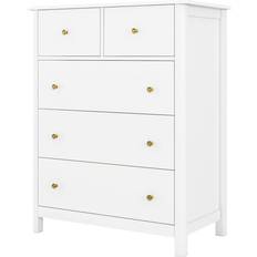 White Chest of Drawers HOUSUIT Modern Chest of Drawer 29x37"