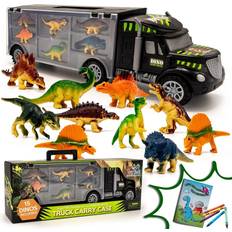 Dinosaur truck Dinosaur Truck Carrier Toy with 15 Dinosaur