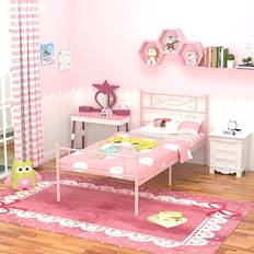 Steel Kid's Room Twin Metal Platform Bed 35.6x77.3"