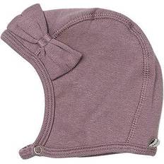 Racing Kids økologisk Bomuld Babyhjelm - Dusty Purple m. Sløjfe