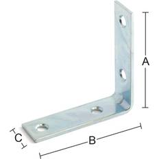 Habo vinkeljern 100x100x22 mm elforzinket 2 stk.