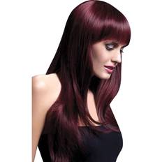 Rot Langhaarperücken Smiffys Fever Sienna Wig Black Cherry