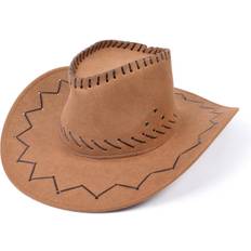 Stof Hoeden Bristol Novelty Cowboy Stitched Hat Brown