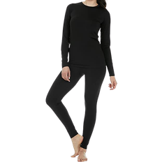 Elastane/Lycra/Spandex Base Layer Sets Thermajane Women's Crew Thermal Set