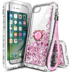 Iphone 6 Case with Tempered Glass & Ring Holder for iPhone 6/6S/7/8/SE 2/SE 3