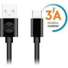Forever 3.2 Gen 1 USB A - USB C M-M Black 1m