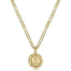 Jewelry KissYan Initial Round Letter Pendant Necklace - Gold