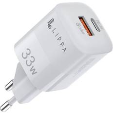 Lippa usb c Lippa 33W USB-C PD & USB-A QC GaN Wall Charger White