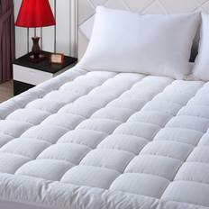 Easeland Quilted Mattress Cover White, Blue, Grey (190.5x137.2cm)