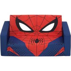 Red Sofa Beds Kid's Room Delta Children Spider-Man Cozee Flip-Out 2-in-1 Convertible Sofa to Lounger