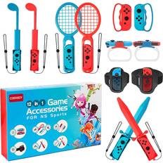 Game Controller Straps CODOGOY Nintendo Switch 12 in 1 Switch Sports Accessories Bundle