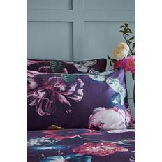 Multicoloured Pillow Cases Cordelia 200 Thread Count Floral Pillow Case Purple, Multicolour