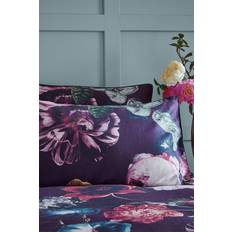 Purple Pillow Cases Paoletti Cordelia 200 Thread Count Floral Pillow Case Purple, Multicolour