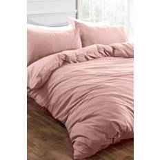 Grey Duvet Covers Brentfords Blush Single Washed Linen Duvet Cover Grey, Pink