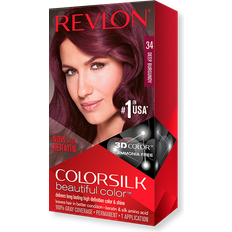 Hårfärg burgundy hårprodukter Revlon ColorSilk Beautiful Color Permanent Hair Color Deep Burgundy Count