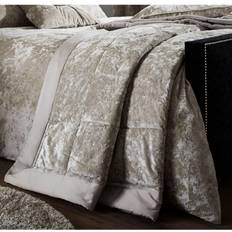 Catherine Lansfield Crushed Velvet 220X220 Bedspread Brown, Beige, Natural
