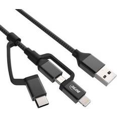 Kabel InLine 3-in-1 USB Cable Micro-USB, USB-C Lightning, alu 1.50